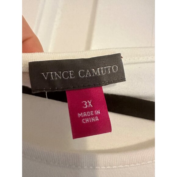 VINCE‎ CAMUTO New Ivory Long Sleeve Asymmetrical Hem Top Shirt Size 3X NWT $79 - Picture 4 of 7